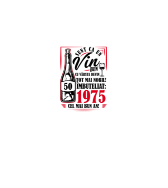 Un Vin Bun 1975 - Alb model alb pe tricou