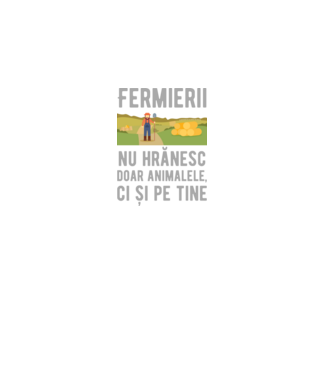 Fermierii nu hrănesc doar animalele, ci și pe tine model negru pe tricou