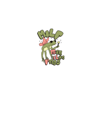 MILF man i love frogs model gri pe tricou