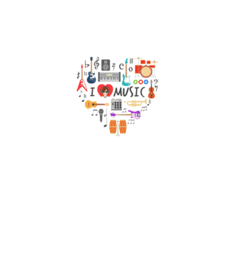 music heart model alb pe tricou