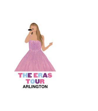 Taylor Swift The Eras Tour Arlington model alb pe tricou