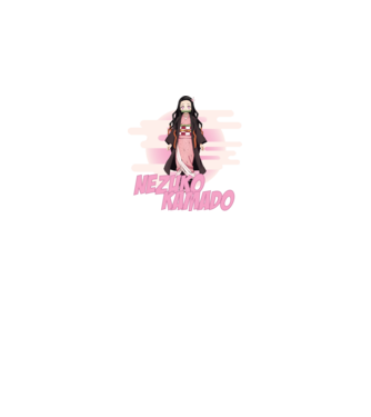 Demon Slayer  Nezuko model alb pe tricou