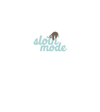 Sloth mode model alb pe tricou