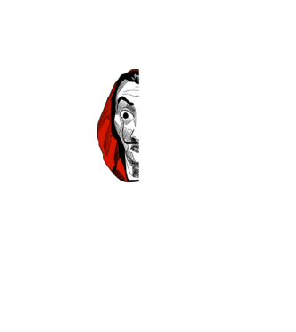 classic logo money heist model negru pe tricou