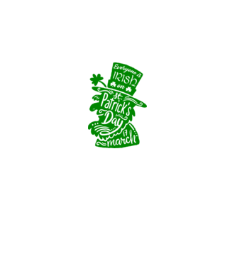 Everyone is irish leprechaun model alb pe tricou