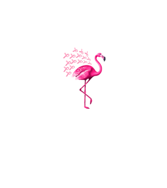 Flamingo pink model albastru jeanși pe tricou