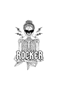 femeie - mutter - rocker model negru pe tricou