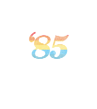 Retro Birthday 1985 model albastru jeanși pe tricou