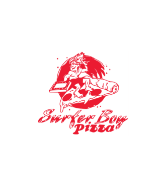 surfer boy pizza stranger things model alb pe tricou