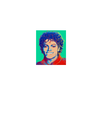 Micheal Jackson Art model alb pe tricou