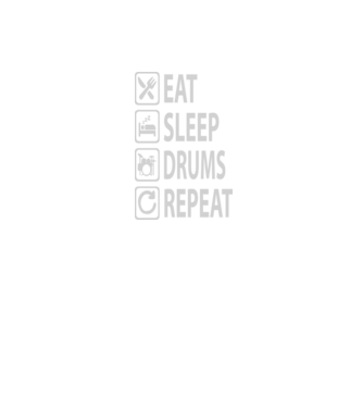 Eat Sleep Drum Repeat model negru pe tricou