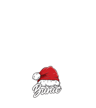 bunic Santa Hat model alb pe tricou