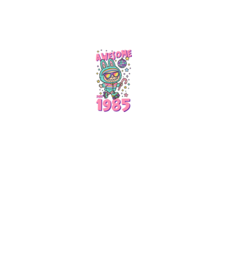 Awesome since 1985 - Labubu model negru pe tricou