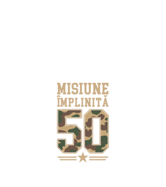 Misiune împlinită 50 model negru pe tricou