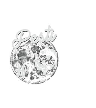 Zodiac femeie PEȘTI retro model alb pe tricou