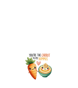 Carrot to my Hummus model alb pe tricou