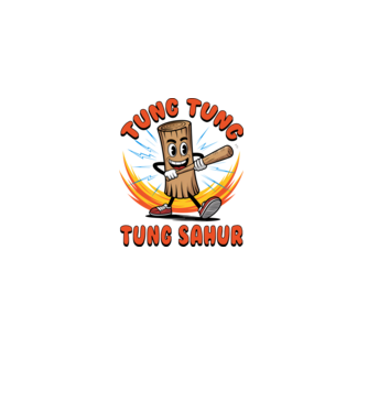 Tung Tung Tung Sahur drăguț model negru pe tricou