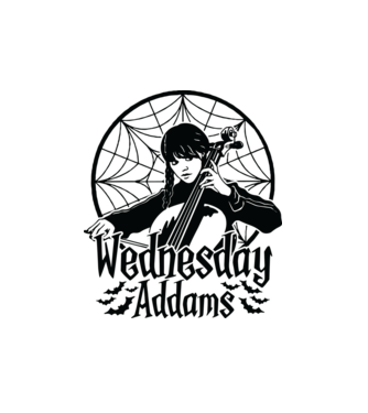  Wednesday Window model alb pe tricou