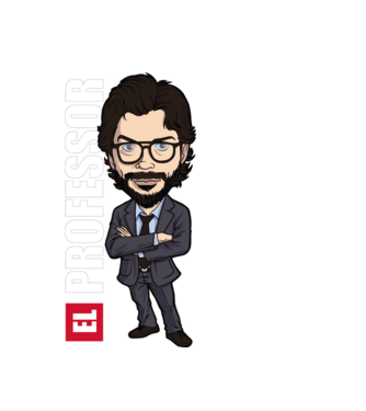 el professor drawing model negru pe tricou