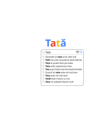 căutare Google Tată model negru pe tricou