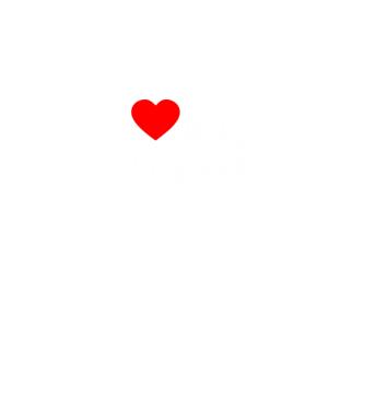 i ove my horse model negru pe tricou
