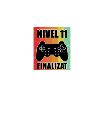 Nivel 11 finalizat model negru pe tricou