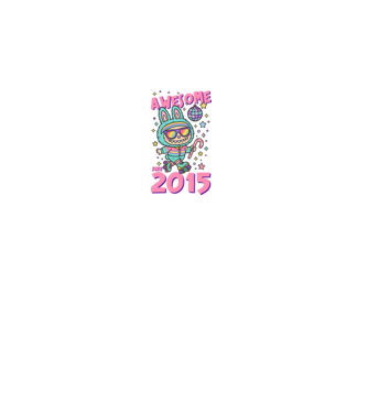 Awesome since 2015 - Labubu model negru pe tricou