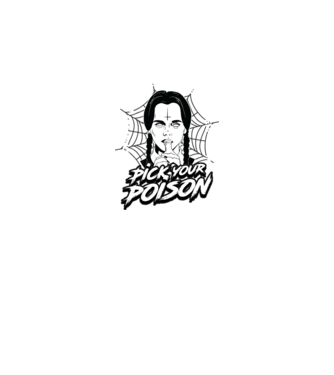 WEDNESDAY Pick your poison model negru pe tricou