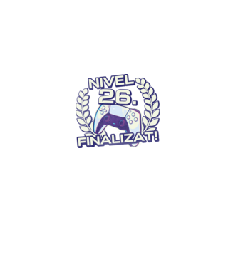 Nivel 26 finalizat! model negru pe tricou