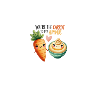 Carrot to my Hummus model alb pe tricou