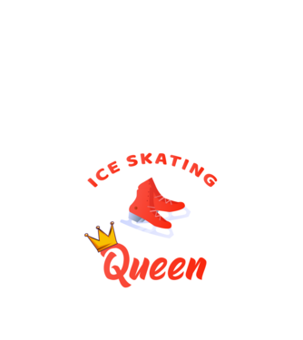 Ice skatin Queen model negru pe tricou
