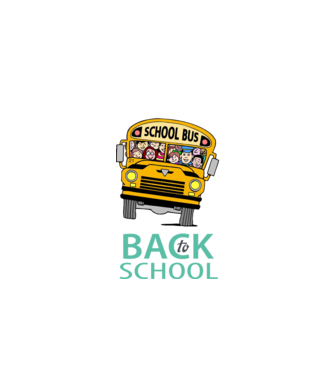 Back to school bus model negru pe tricou
