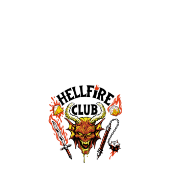 Hellfire ok model alb pe tricou