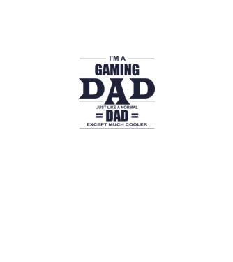 Gaming dad model alb pe tricou
