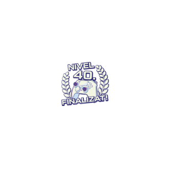 Nivel 40 finalizat! model negru pe tricou