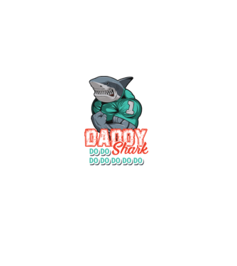 Daddy Shark do do do do model alb pe tricou