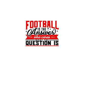 Sport is the answer FOTBALIST model alb pe tricou