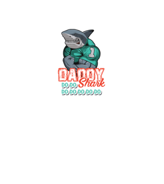 Daddy Shark do do do do model alb pe tricou