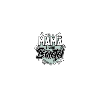 Mamă a unui băiețel model alb pe tricou