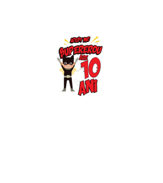 Acest mic supererou are 10 ani model turcoaz pe tricou