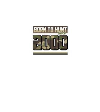 Born to hunt since 2000 model negru pe tricou