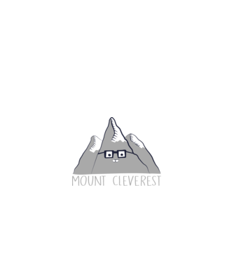 Mount cleverest model negru pe tricou