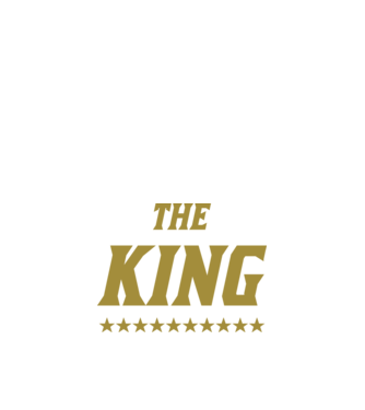 The King model negru pe tricou