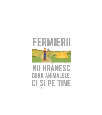 Fermierii nu hrănesc doar animalele, ci și pe tine model negru pe tricou