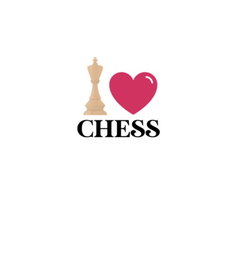 Love chess model alb pe tricou