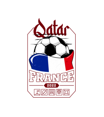 Qatar teams France model alb pe tricou