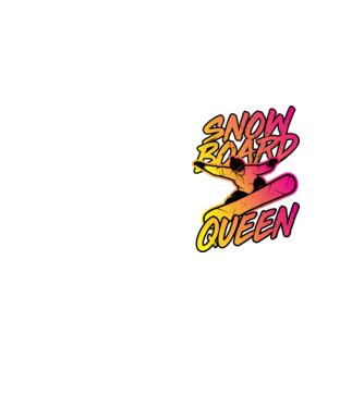 snowboard queen model galben neon pe tricou