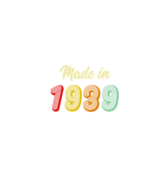 made in 1939 retro model negru pe tricou