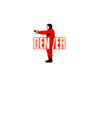 denver la casa de papel model negru pe tricou