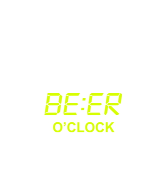 'Beer o'' clock' model negru pe tricou